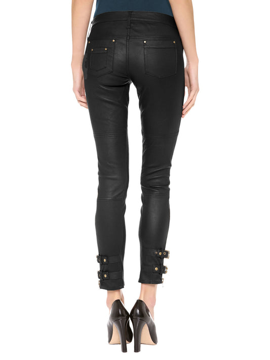 Pantalon en cuir souple pour femme
