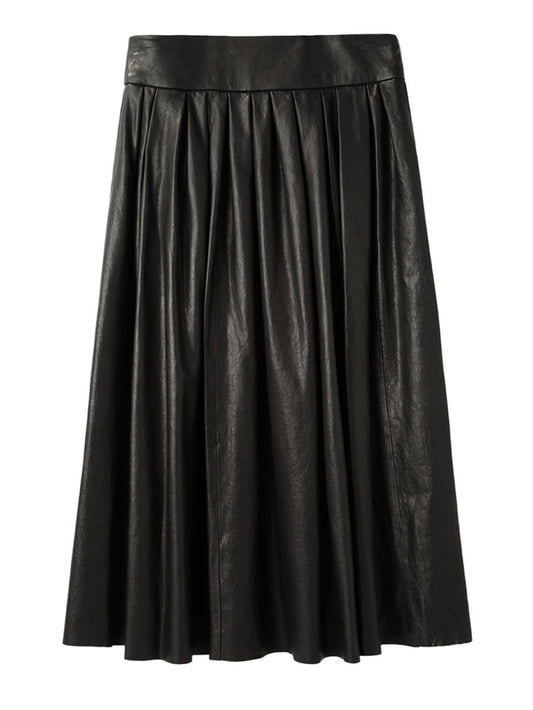 Swingy Classic Leather Skirt for Women