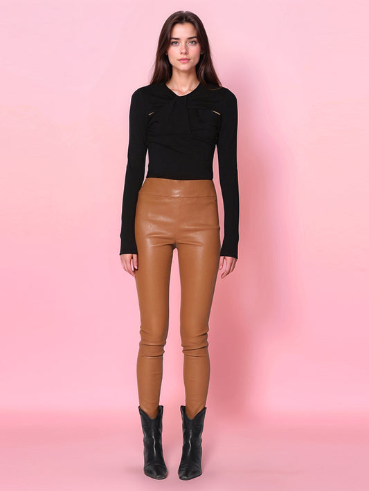 Tailored Heritage Stretch Leather Pant