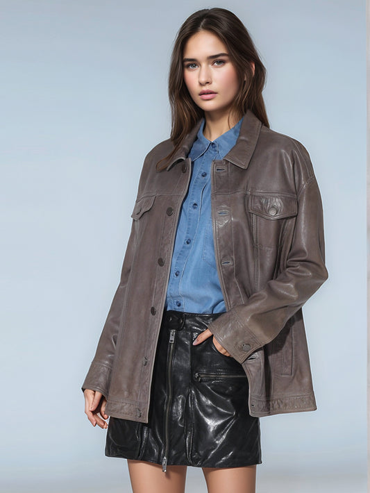 Timeless Glow Radiance Leather Jacket