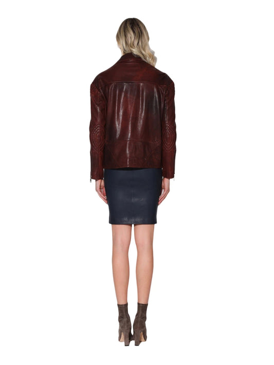 Timeless Wash Luxe Lederjacke