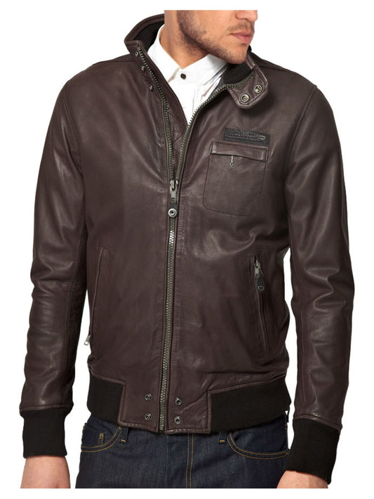 Robuste Lederjacke im Tough Style