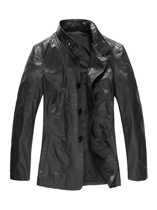 Manteaux en cuir scintillants True Fit pour hommes