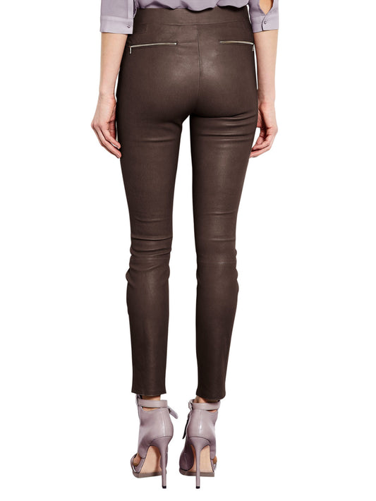 Pantalon en cuir de luxe ultra-mince