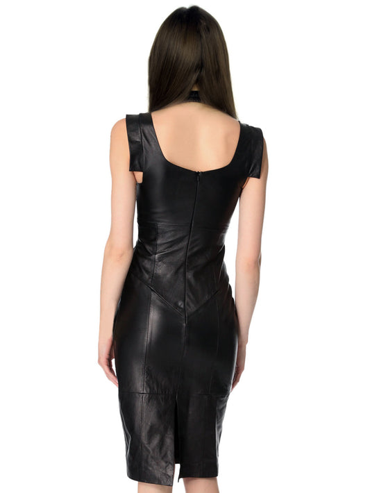 Urbanes, stilvolles Lederkleid