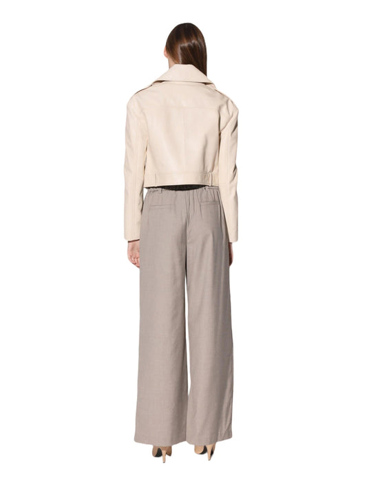 Moderne Heritage-Jacke aus Samt und Leder