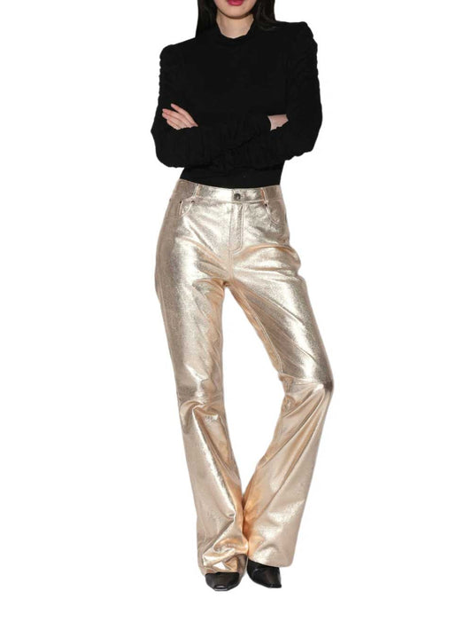 Pantalon en cuir Velvet Radiance