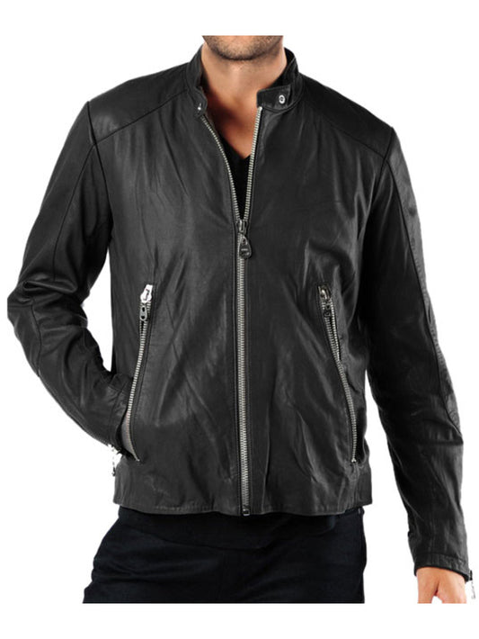 Veste en cuir utilitaire polyvalente