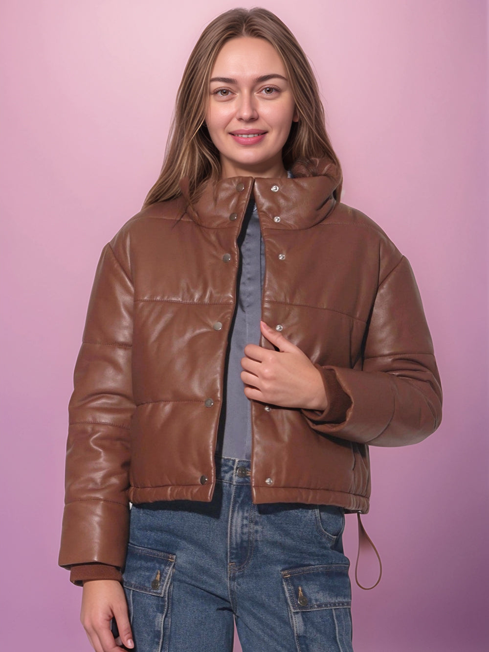 Vintage Aura Womens Leather Jacket - Leatherkin