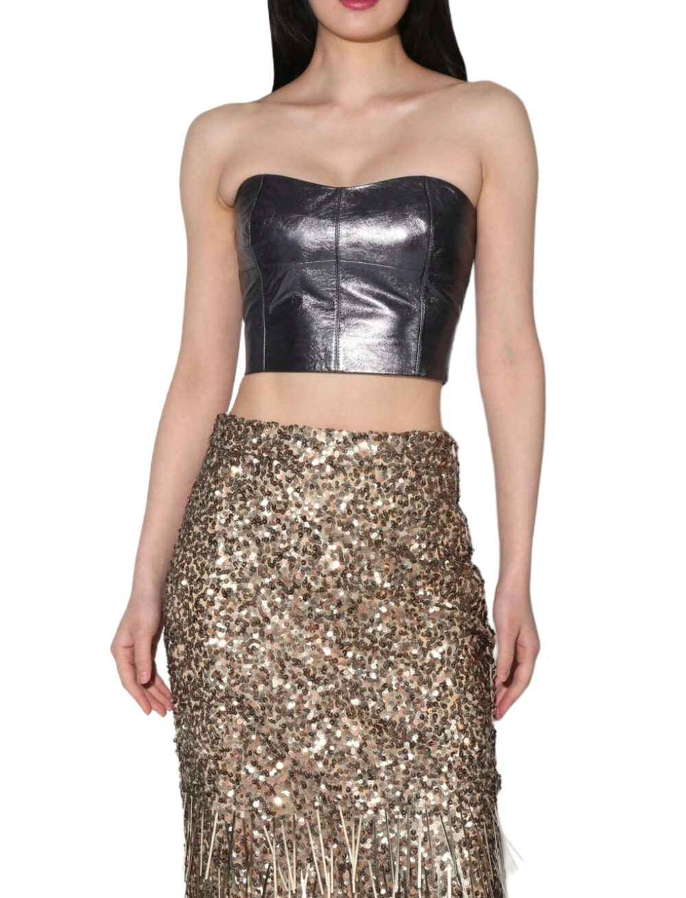 Modern Sheen Leather Top Front Side